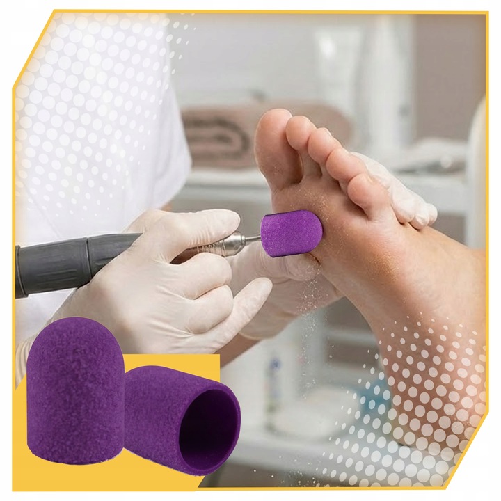 ZESTAW 30x KAPTURKI nakładki ścierne do pedicure frezarki 13mm z Nośnikiem Rodzaj akcesoriów frezy i nośniki
